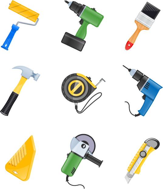 building tool construction tools icon vector material