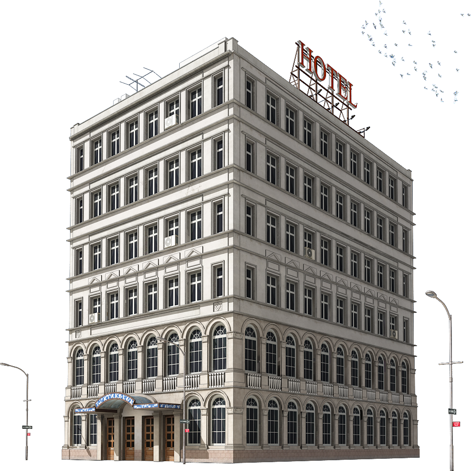 Buildings and Cities s white  storey hotel transparent bac