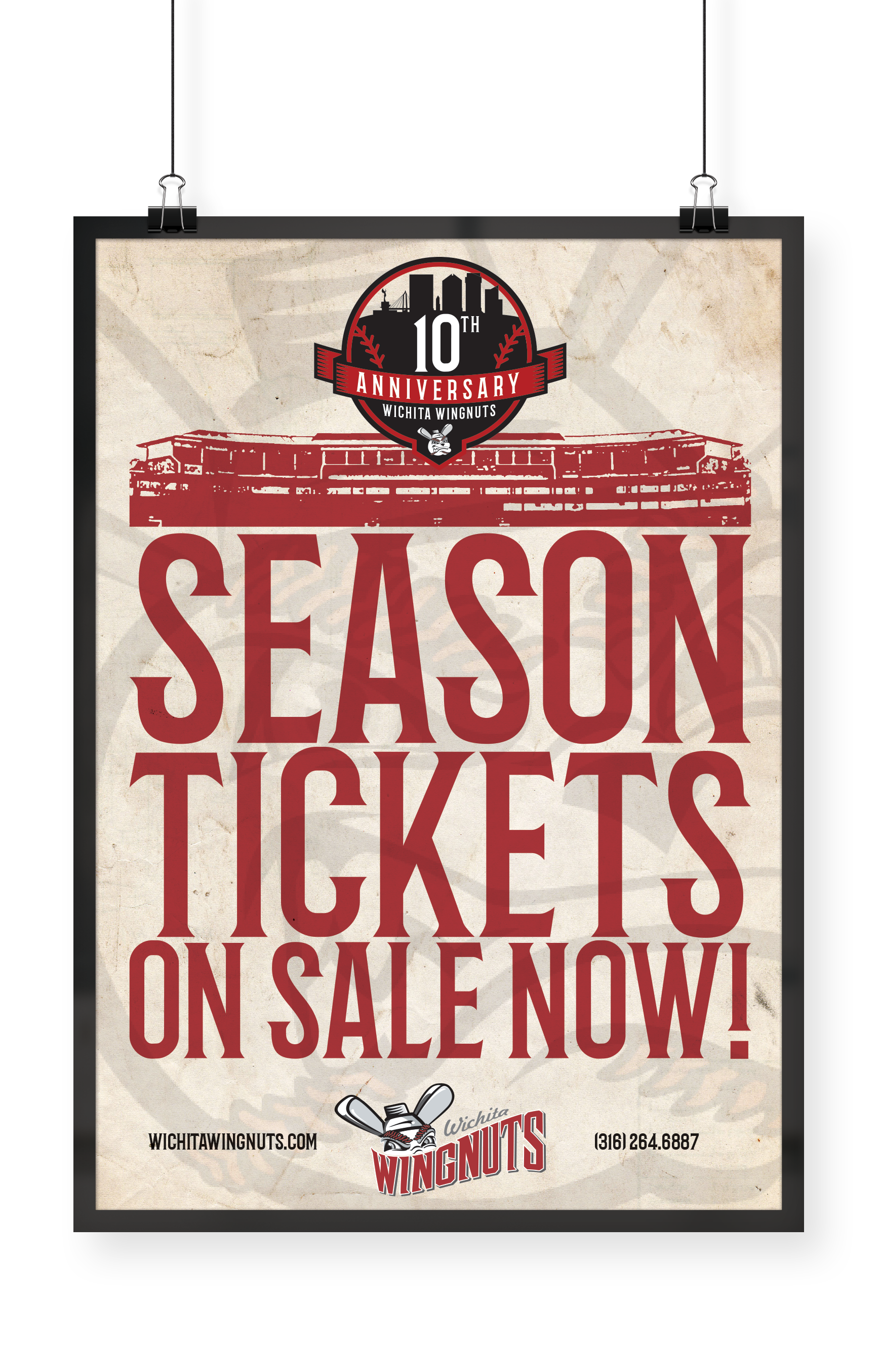 Red Serif Season Tickets Ballpark Poster