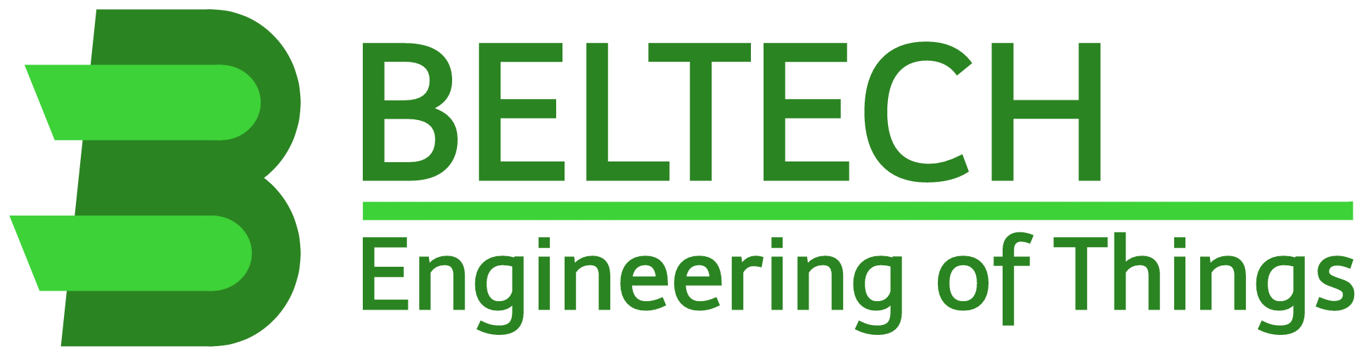 BELTECH Logo with Green Stylized B Mark