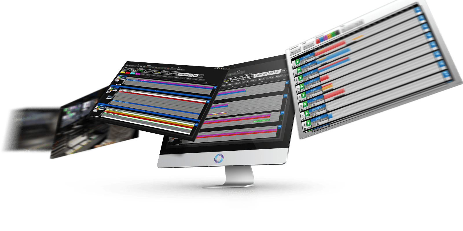 Floating Multi-Monitor Broadcast Control Room