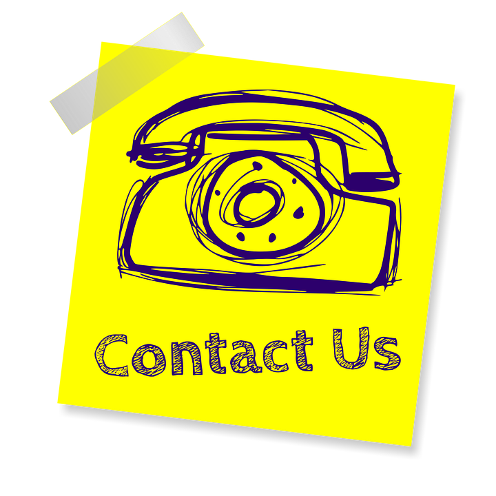 Sketched Purple Telephone on Yellow Note