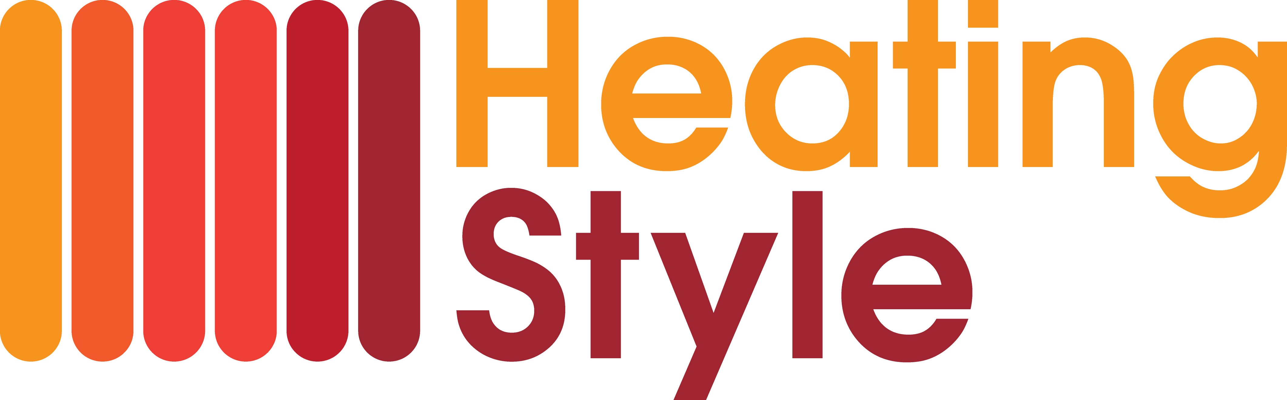 Heating Style Logo with Orange Vertical Bars