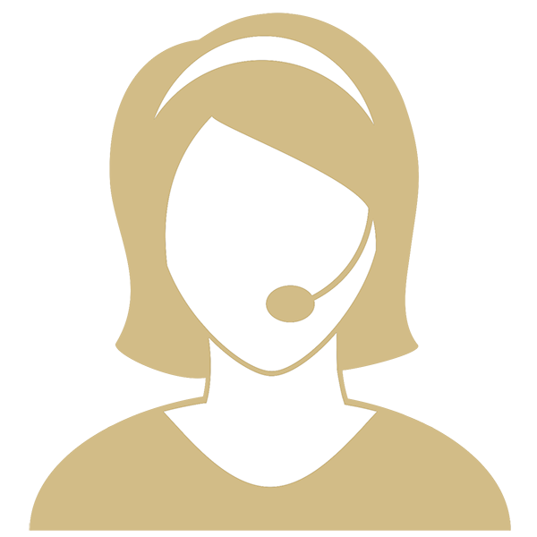 Female Support Agent Flat Tan Headset Icon