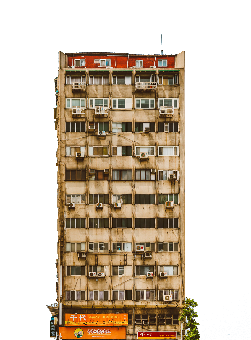 Architecture  beige and red building transparent background PNG free download