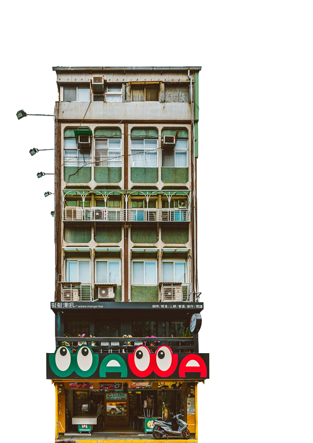 Architecture  motorcycle parked outside building transparent background PNG free download