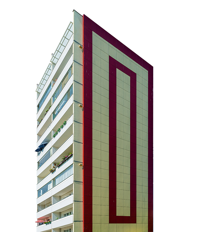 Architecture  white and red concrete building transparent background PNG free download