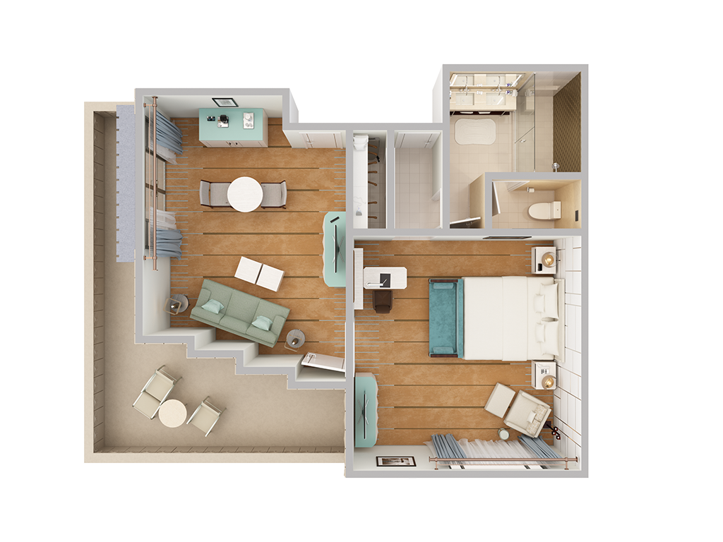 arizona biltmore hotel 3d floor plan suite building bed top view