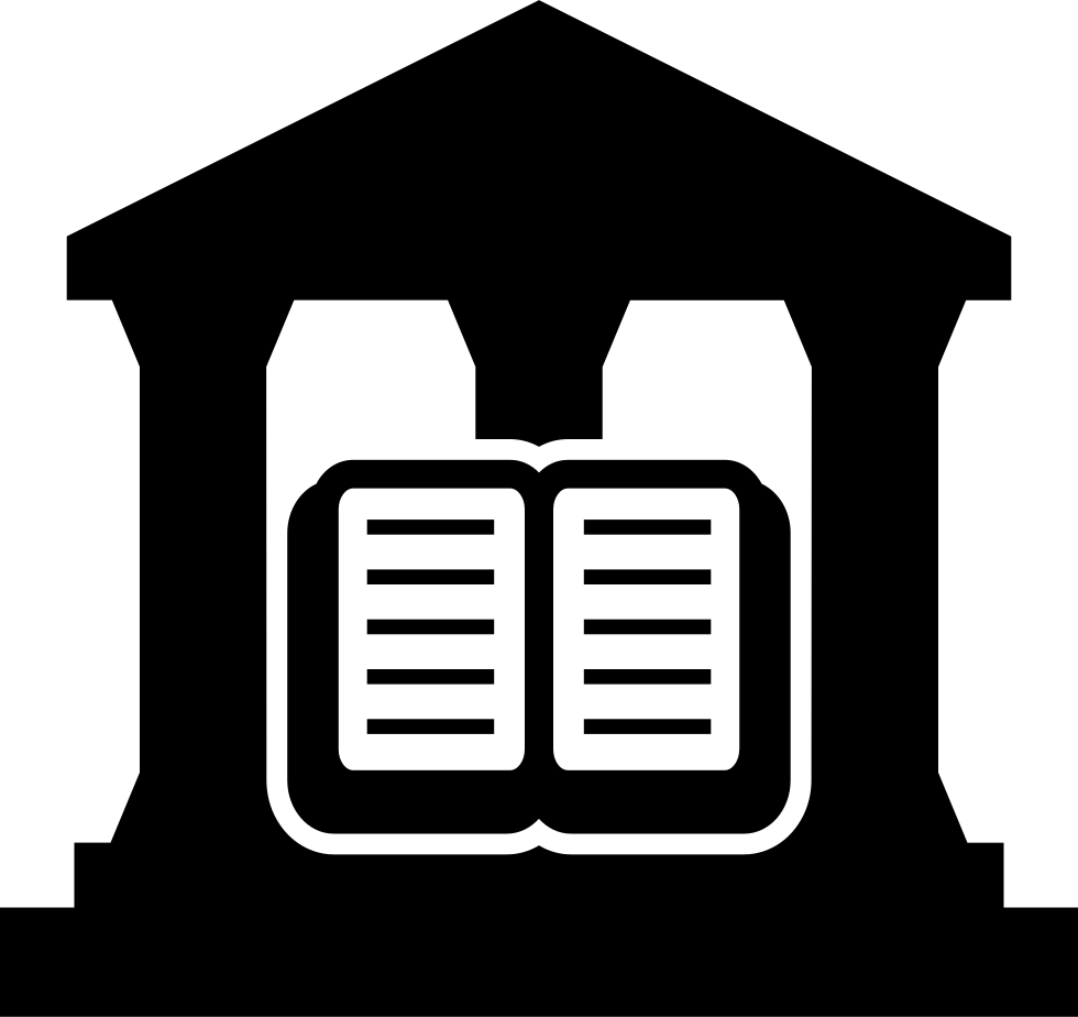 Book Black And White Library Building Share Icon Literature Reading Church Text transparent background PNG free download