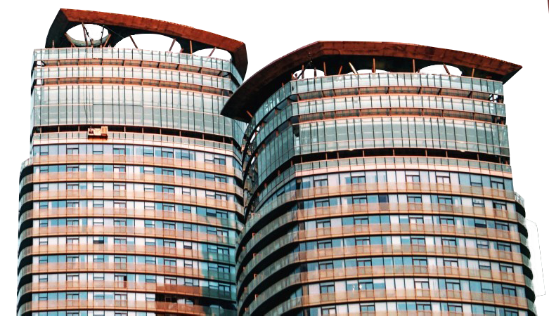 brown and blue concrete buildings transparent background PNG free download