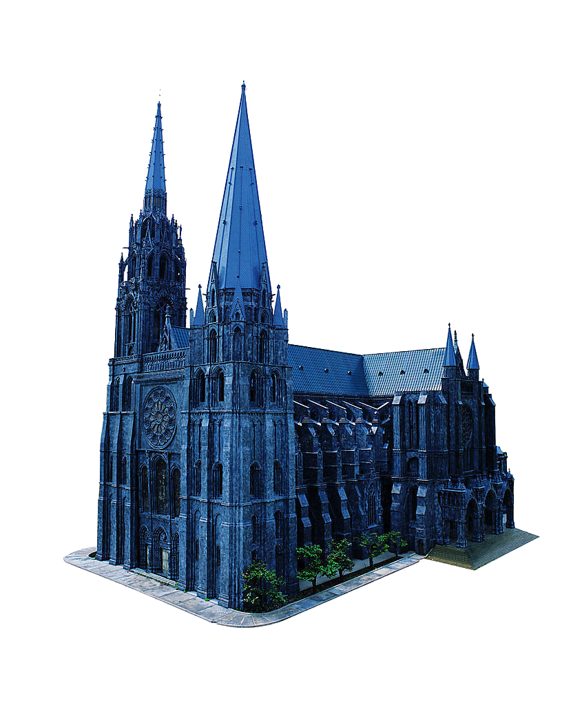 Build  blue concrete cathedral transparent background PNG free download