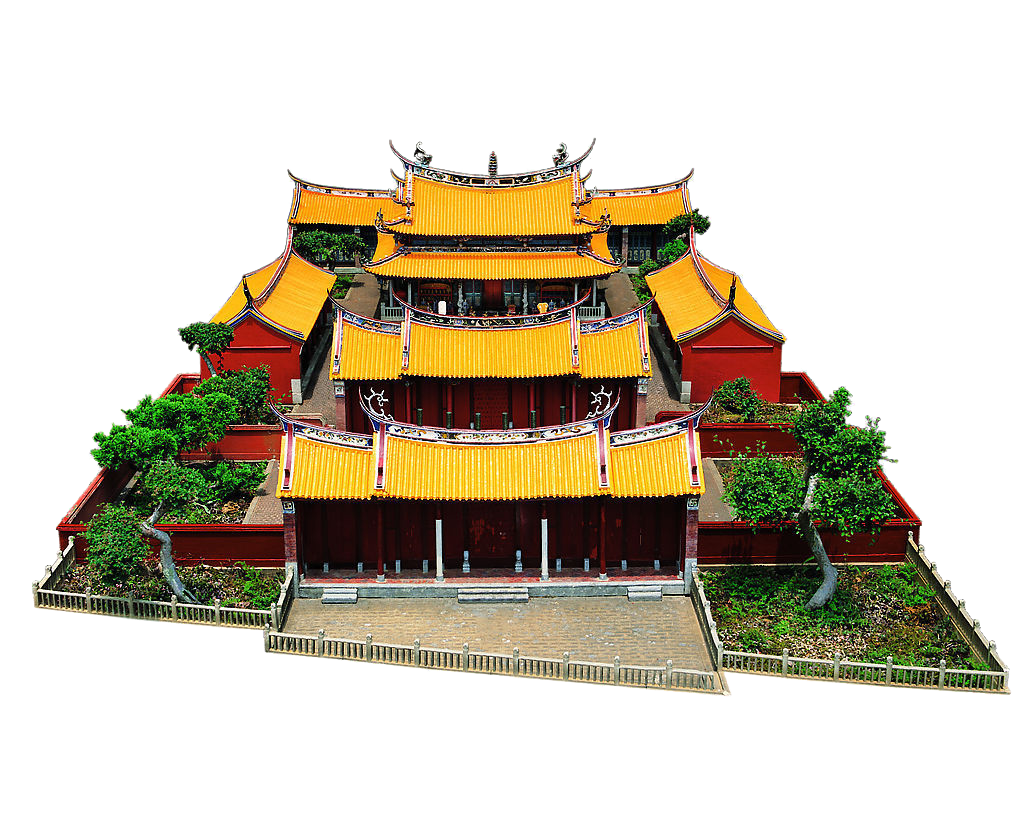 Build yellow and red house transparent background PNG free download