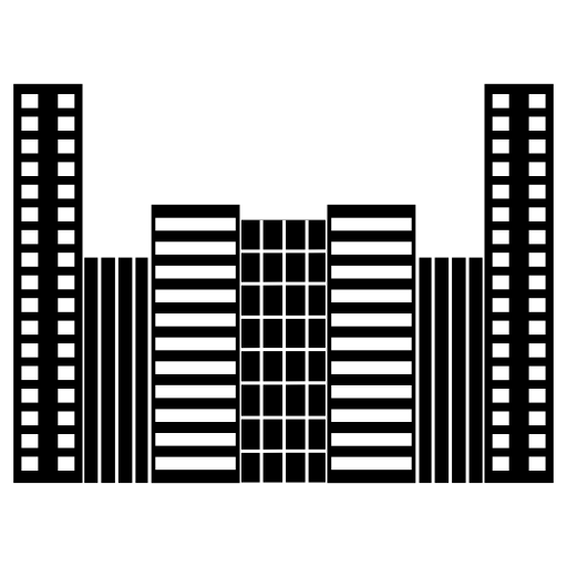 Black Silhouette City Skyline Icon