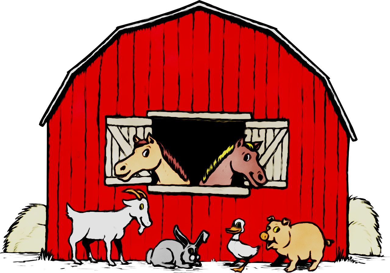 Building Barn Cattle Silhouette Farm Live Animal Barnyard transparent background PNG free download