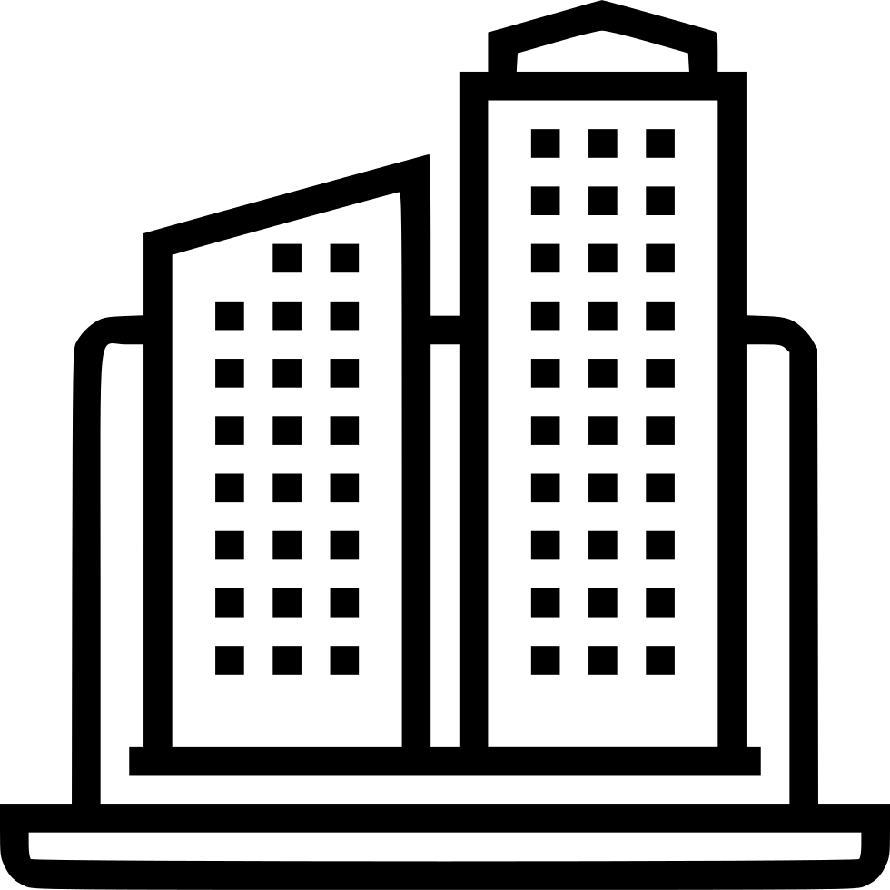 building computer icons business company building
