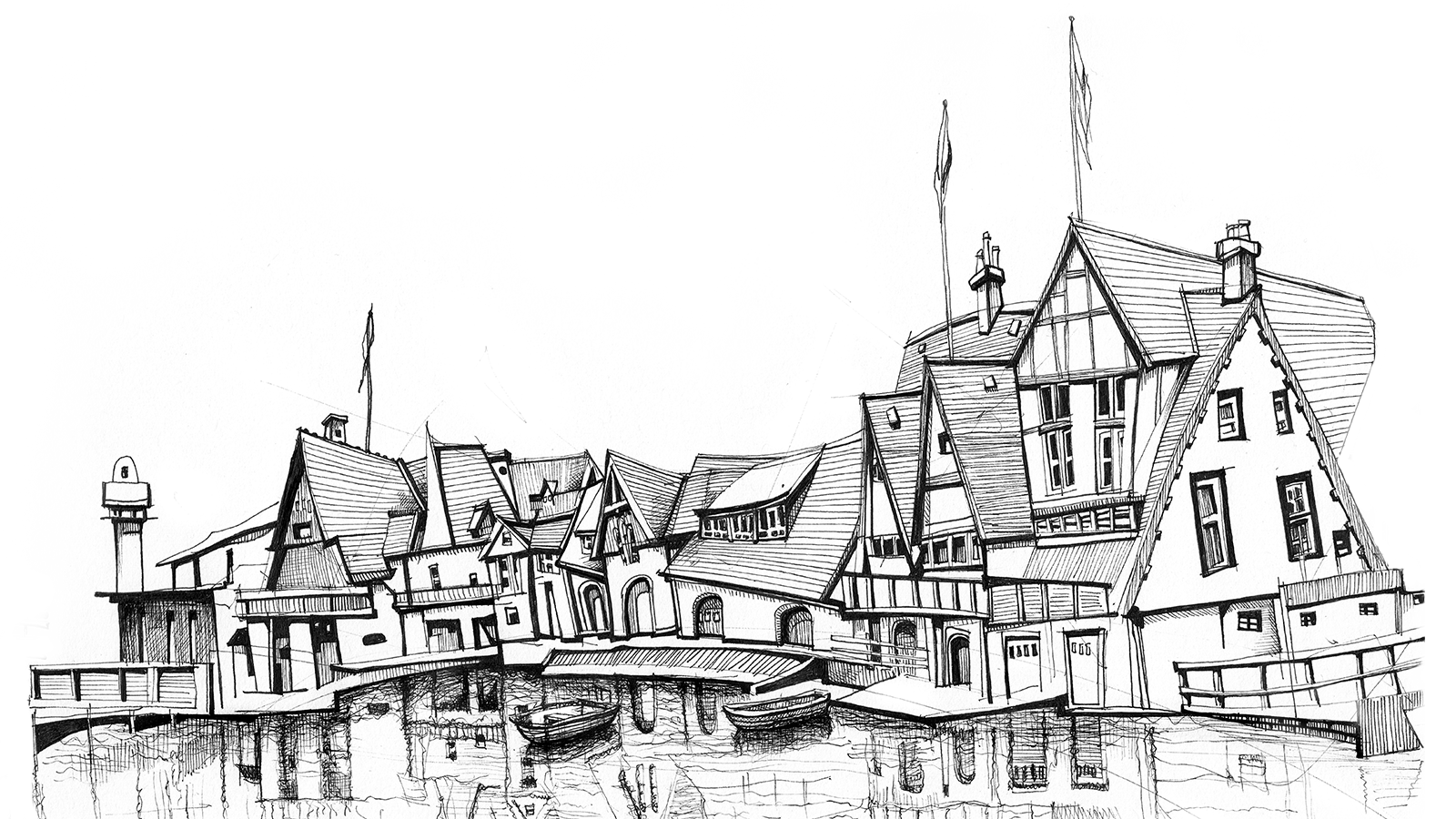 Building Drawing Line Art Croquis Black And White Architecture Almshouse Residential Area transparent background PNG free download