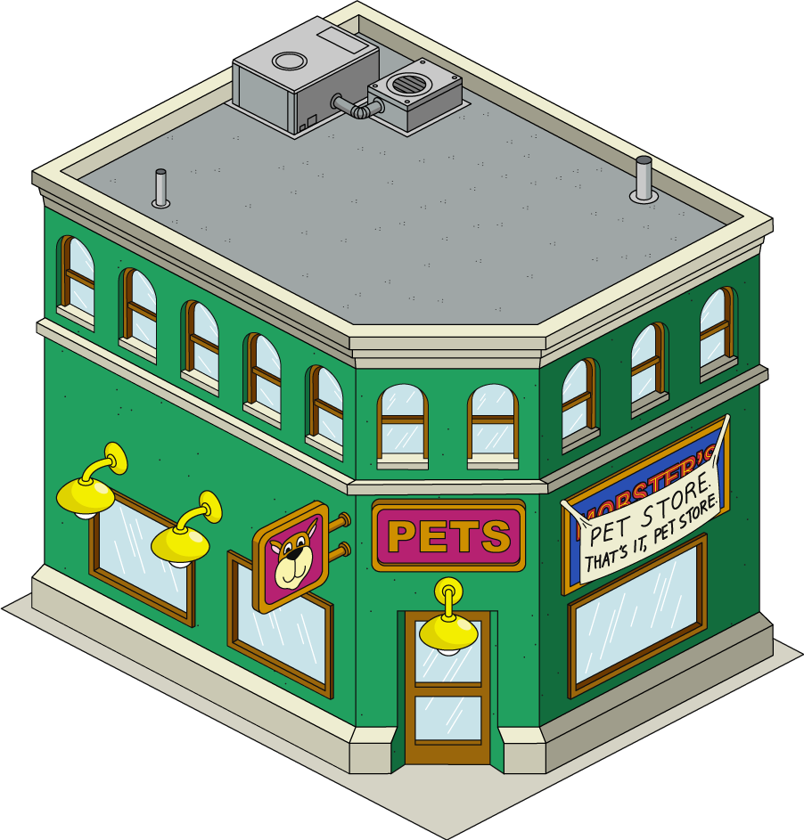 building family guy the quest for stuff facade pet shop buildings