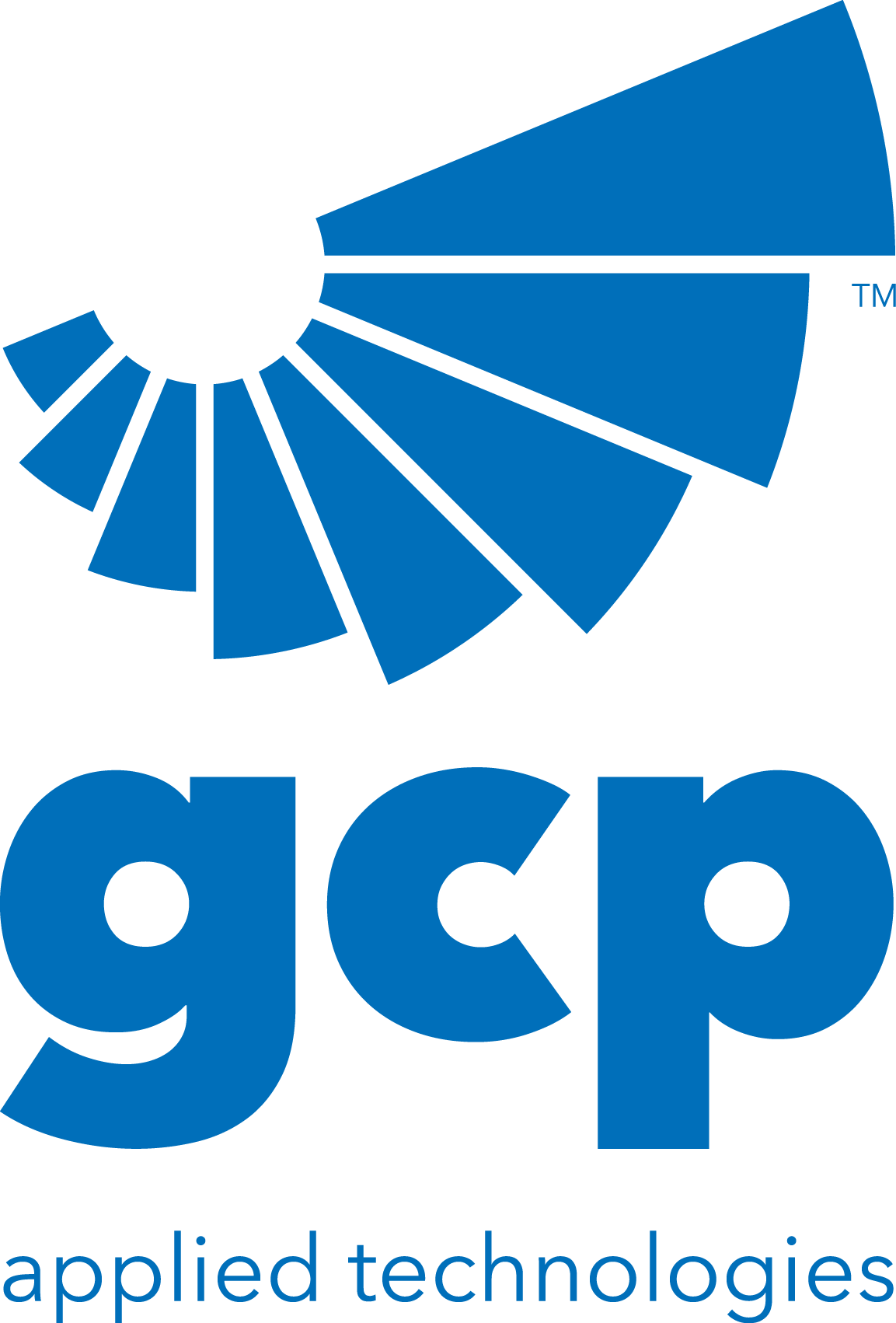 Solid Blue Logo with Blocky Fan Segments