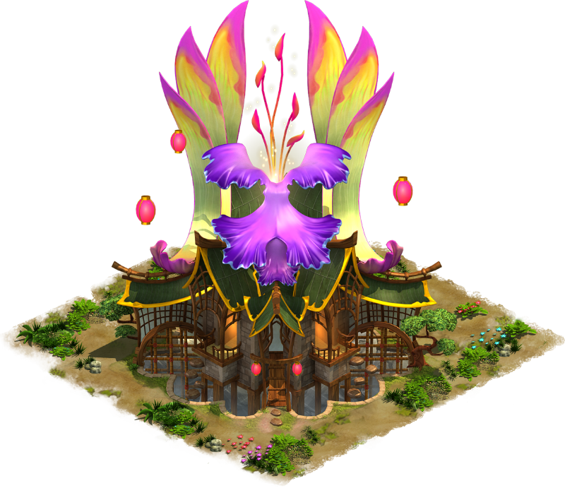 Fantasy Pagoda with Purple Orchid Roof
