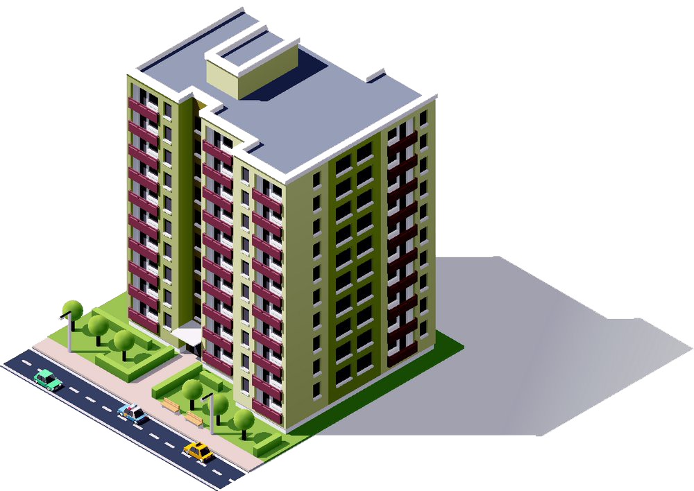 building royalty free illustration rise edge of the road