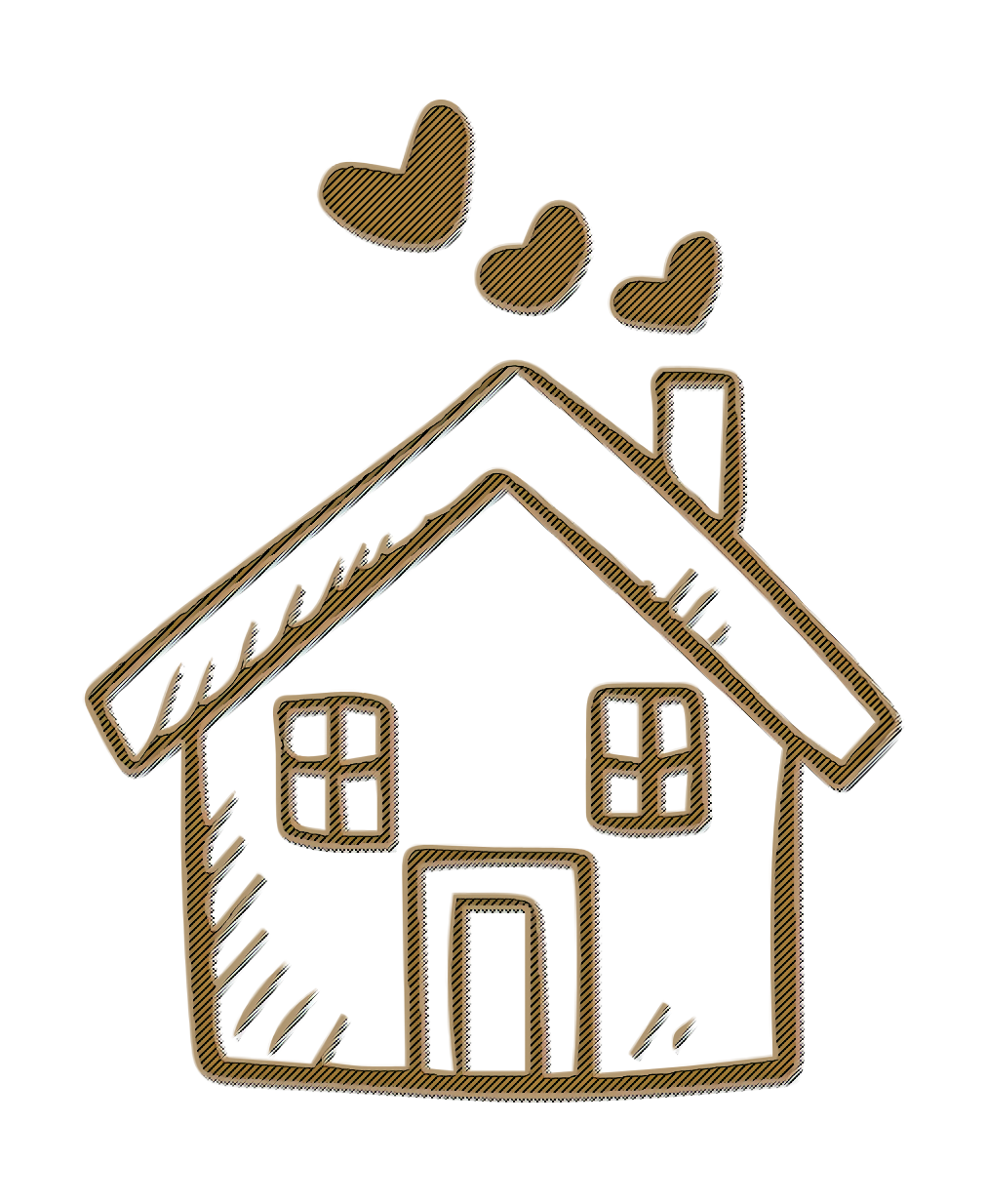 Buildings icon Hand Drawn Love Elements icon House icon, Home, Real Estate, Room, Apartment, Studio Apartment, Loft t