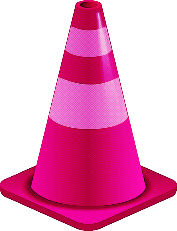 Cartoon Party Hat Cone Traffic Cone Construction Paper Clip Building Safety Pink transparent background PNG free download