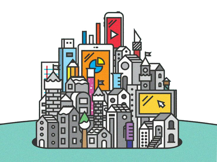cartoon the architecture of the city cartoon dense city building
