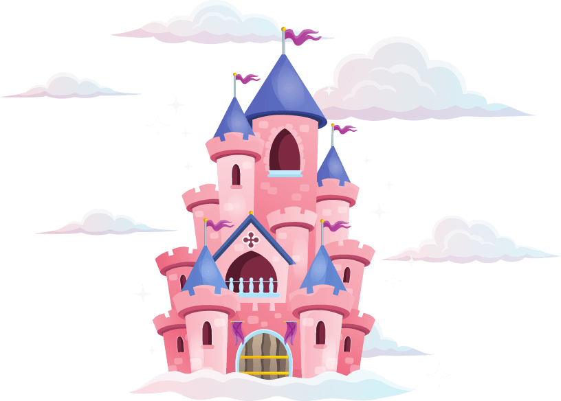 Castle Cloud Sky Pink Steeple Architecture Building Tower transparent background PNG free download