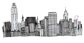 city buildings illustration transparent background PNG free download