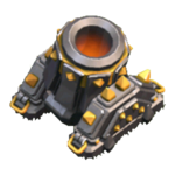 Dark Steel Mortar Cannon with Orange Glow