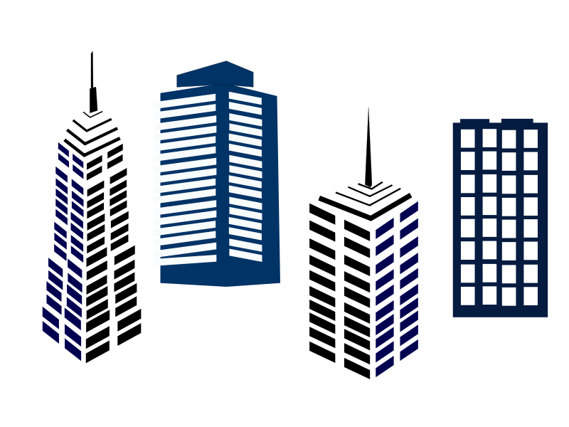 commercial building city skyline clipart