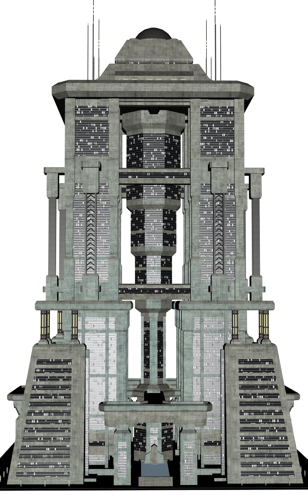 DYSTOPIA sf buildings grey tower transparent background PNG free download