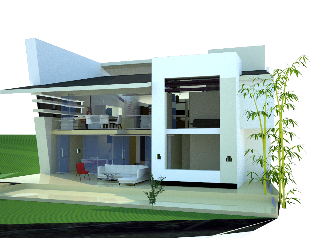 facade floor plan building house minimalis
