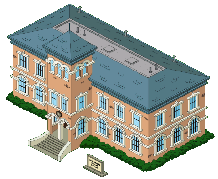 family guy the quest for stuff psychiatric hospital building building