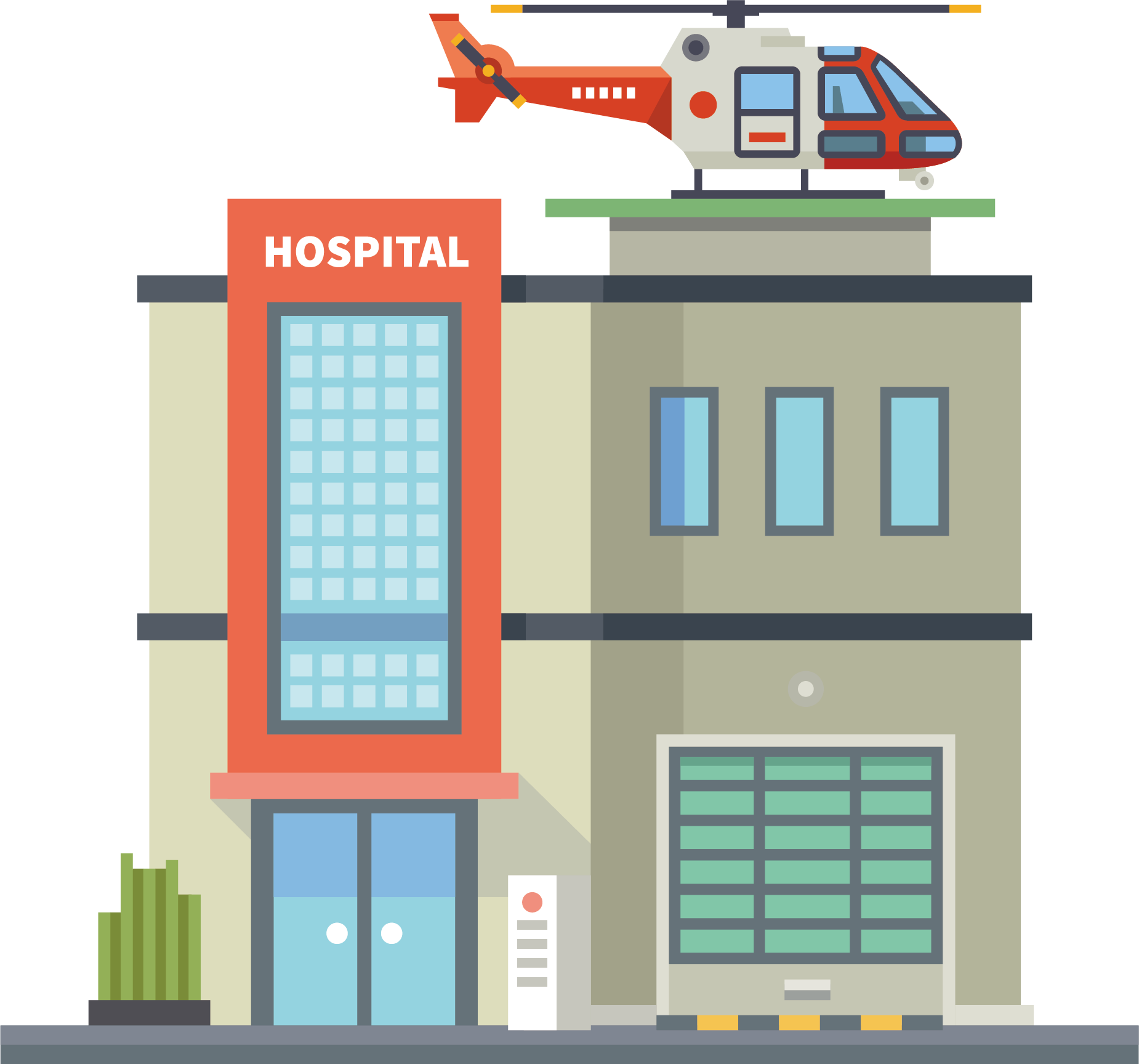 Flat Design Heart Clinic Hospital Medicine Cartoon Health Care Building Property transparent background PNG free download