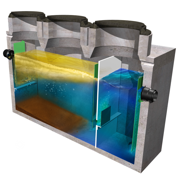 grease trap plastic separator septic tank building