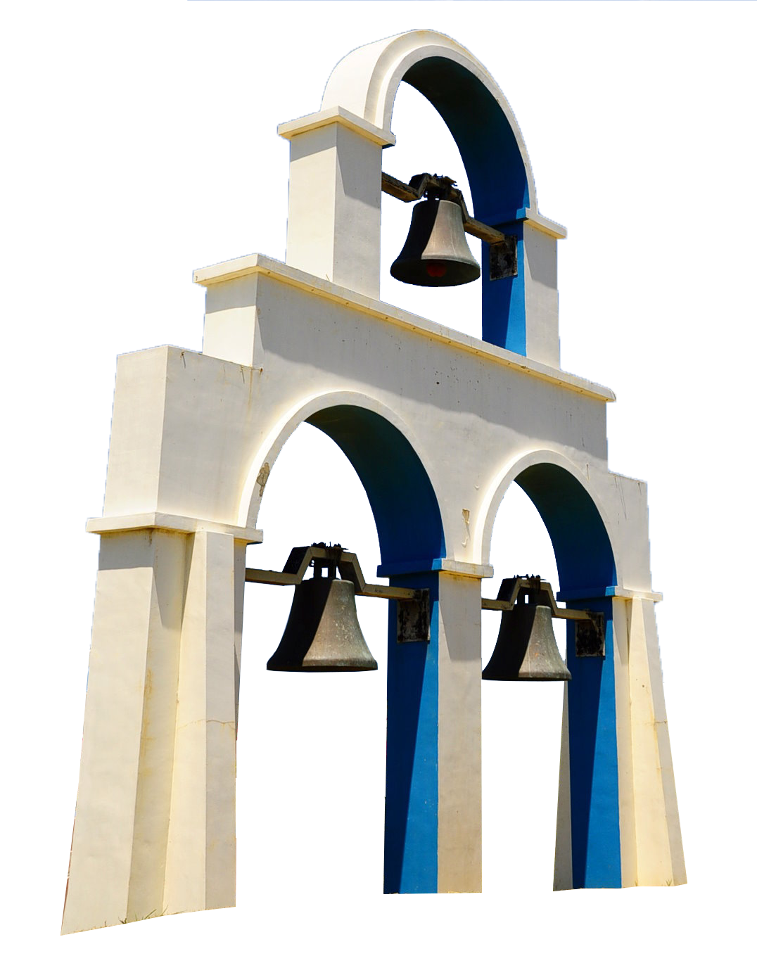 Greece Building  white concrete panel with bells transparent background PNG free download