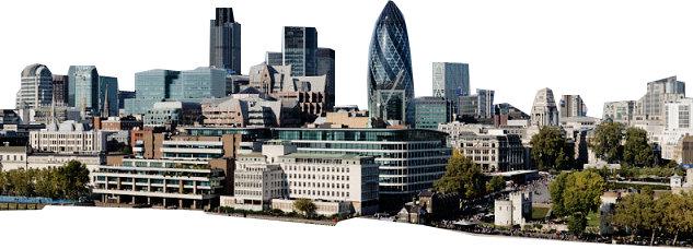 Hellophil concrete city buildings under blue sky transparent background PNG free download