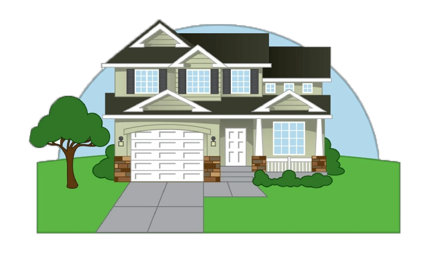 Home property house real estate roof Green Residential Area Land Lot Building transparent background PNG free download