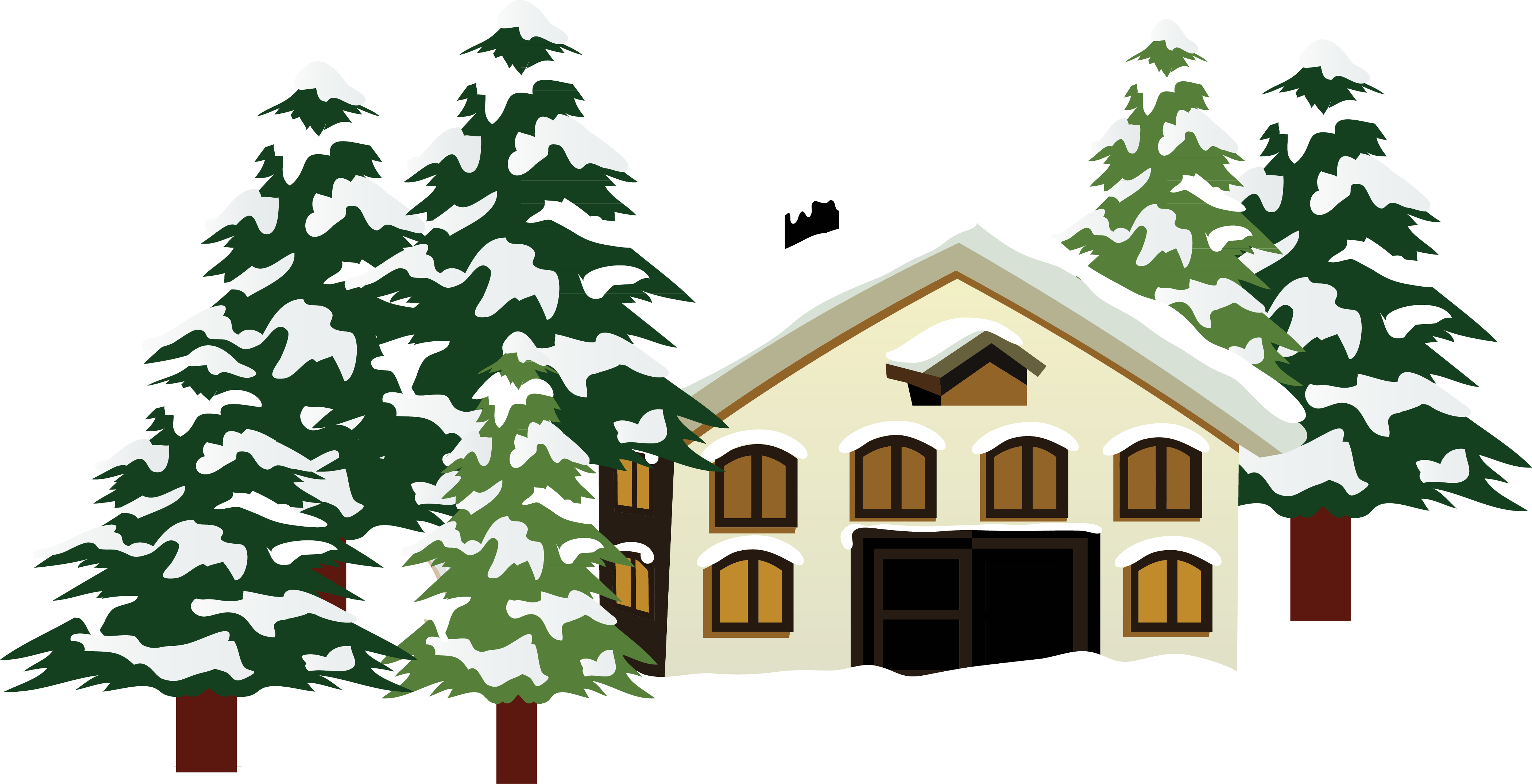 house building winter cottage house