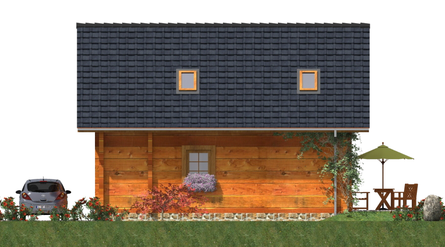 house gable roof building projekt bali