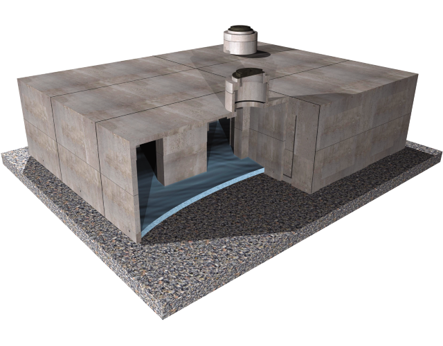 infiltration stormwater precast concrete building first flush building