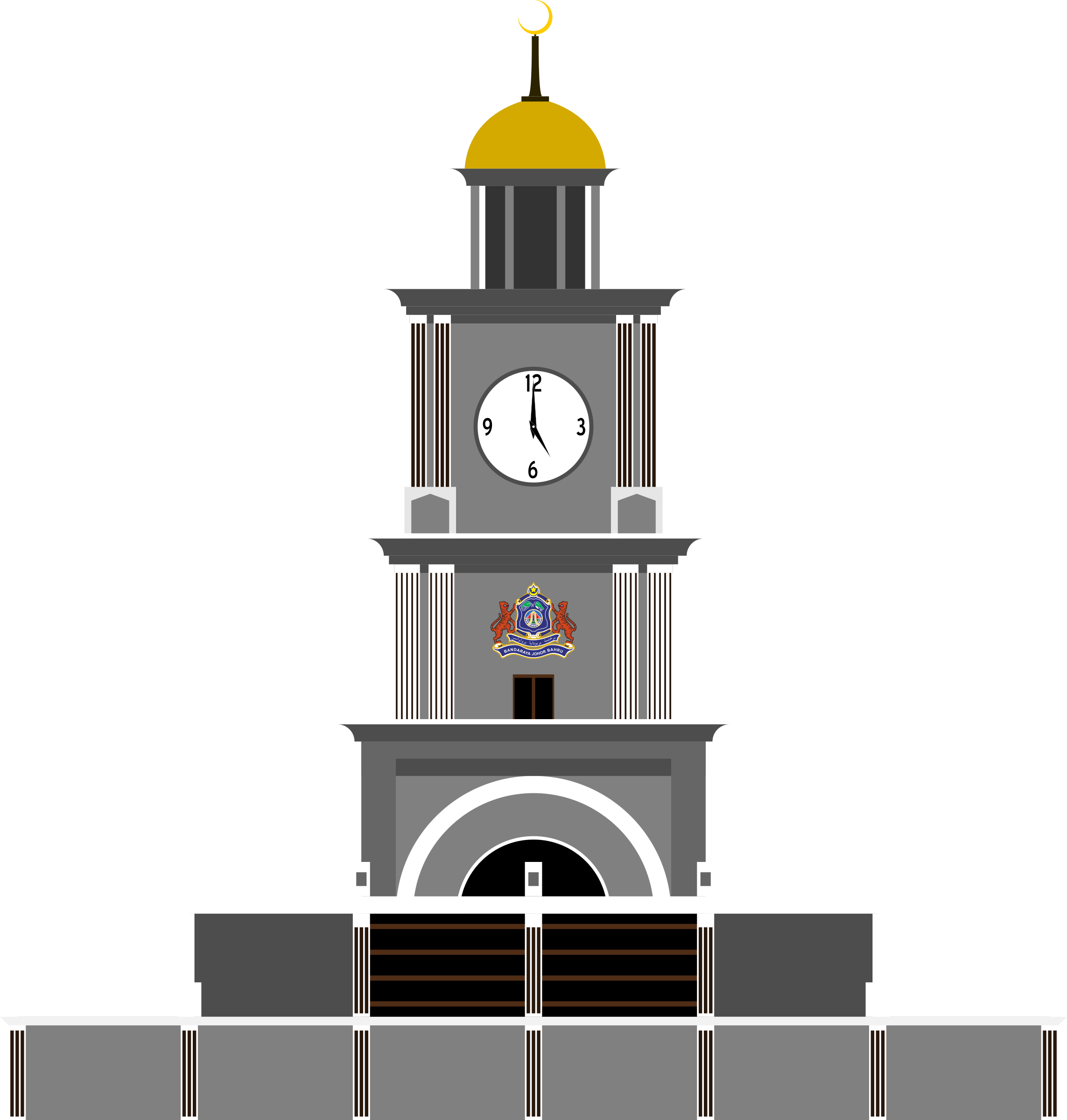 johor bahru big ben clock tower building tower