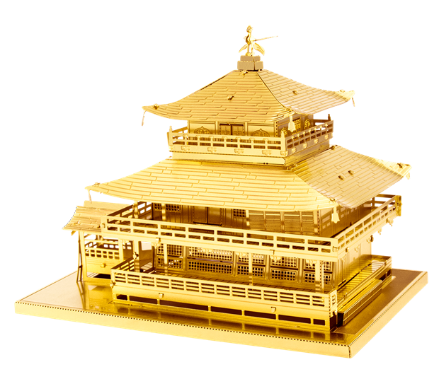 kinkaku ji metal earth building gold earth