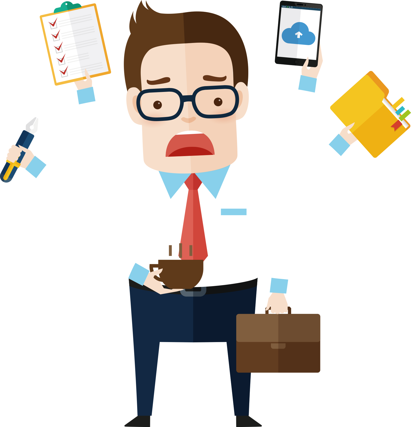 let s build home page business crazy business people
