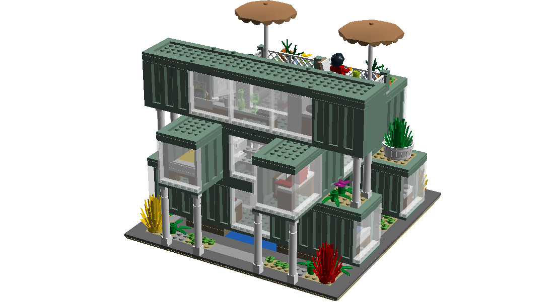 modular building house intermodal container shipping container building