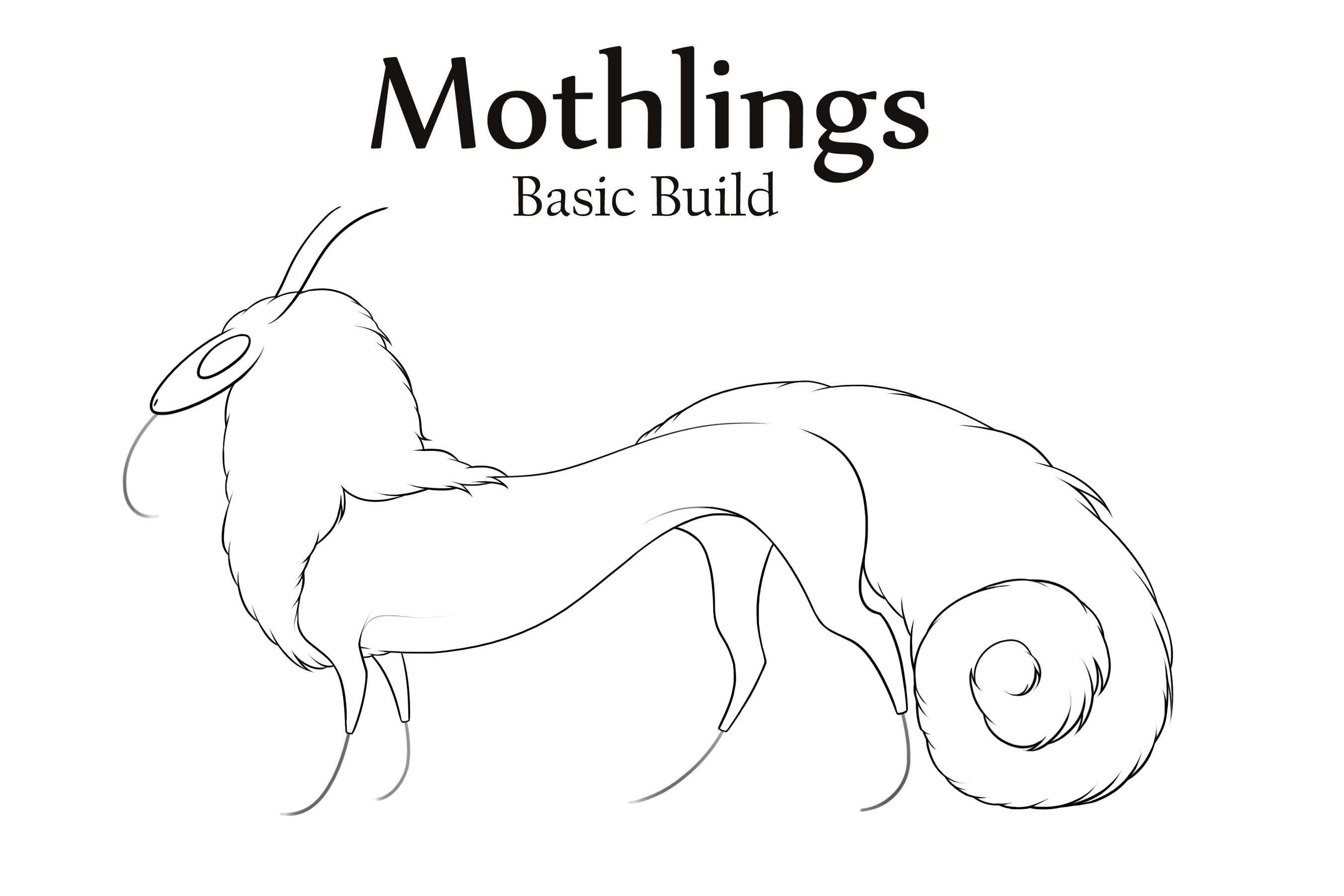 Mothlings Basic Build Lineart Mothlings basic build logo transparent background PNG free download