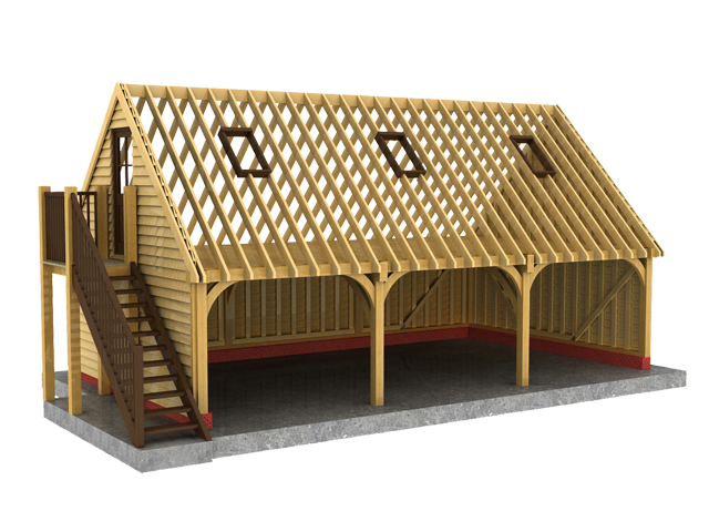 oak garage timber framing carport building traditional building