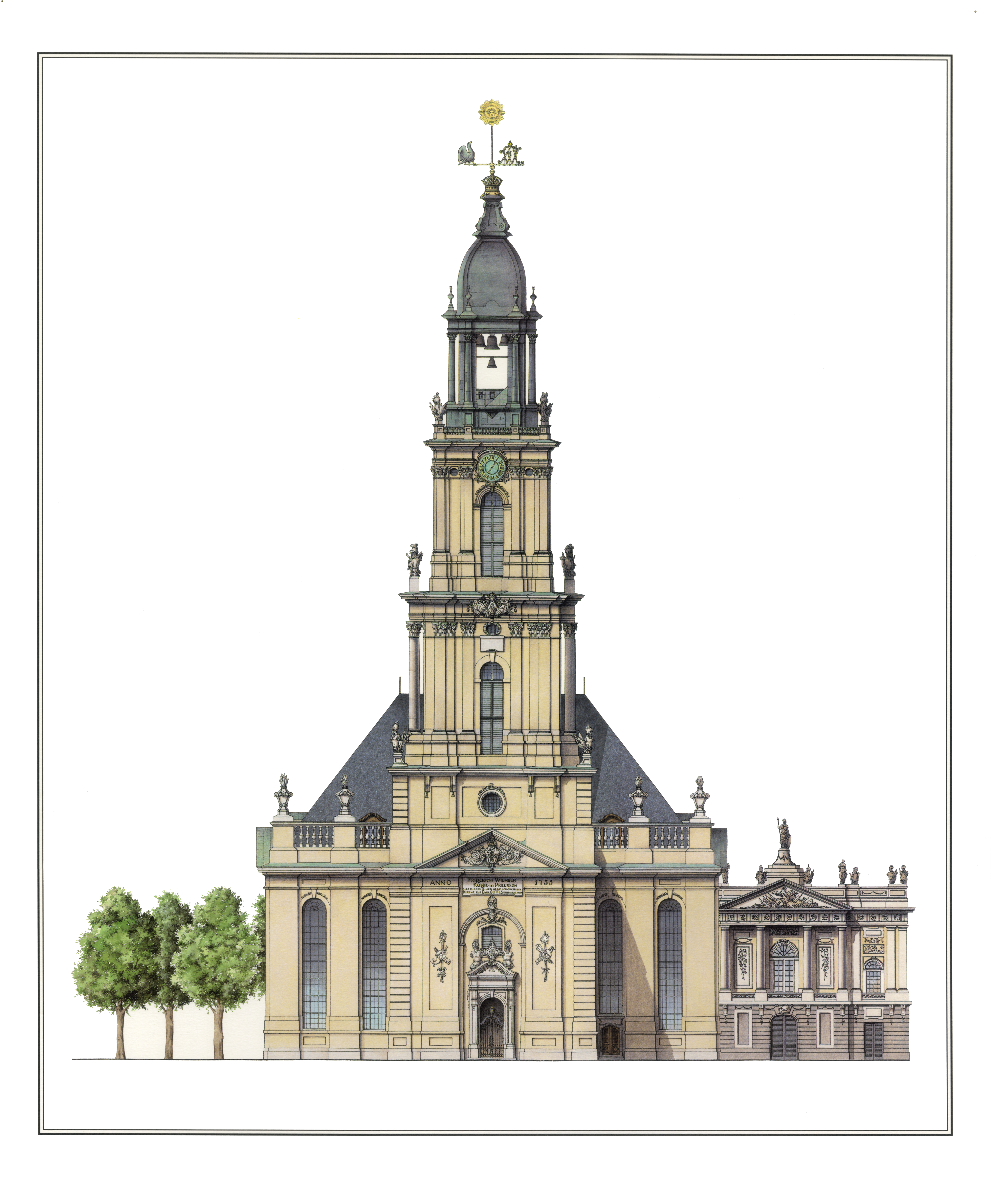 oil painting architecture mural building