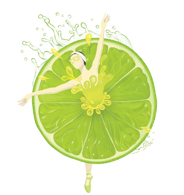 orange juice lemonade vector building poster ballet